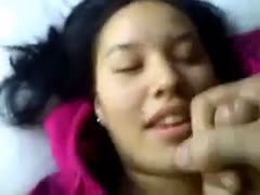 Lustful girlfriend craves me to cum all over her pretty face 